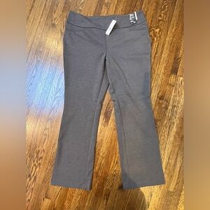 Pull-on grey boot cut pants